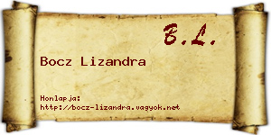 Bocz Lizandra névjegykártya
